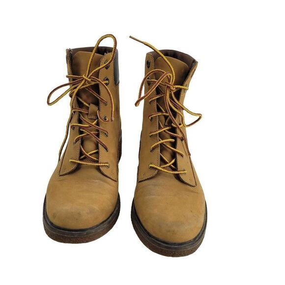 Timberland Womens Leather Boots 7 Tan Ankle Brinda Nubuck Lace Up Shoes Hiking - Picture 9 of 14